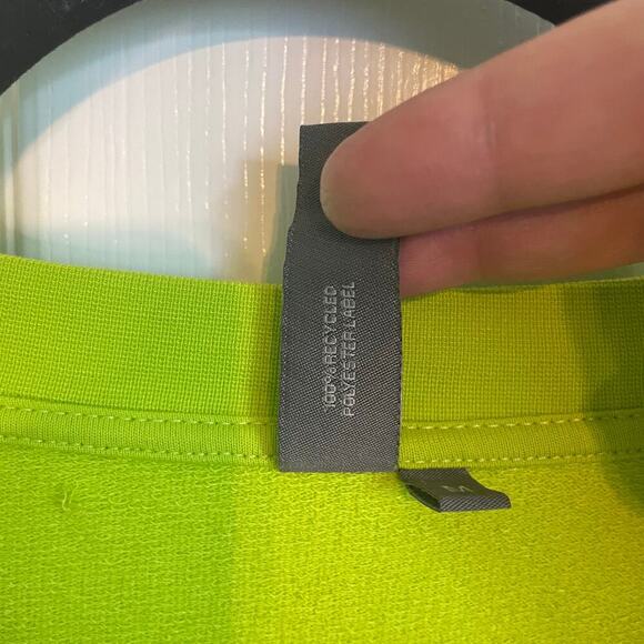 Sweaty Betty Neon Green Athletic Sweatshirt Crewneck Pullover Long Sleeve Medium - Picture 3 of 6